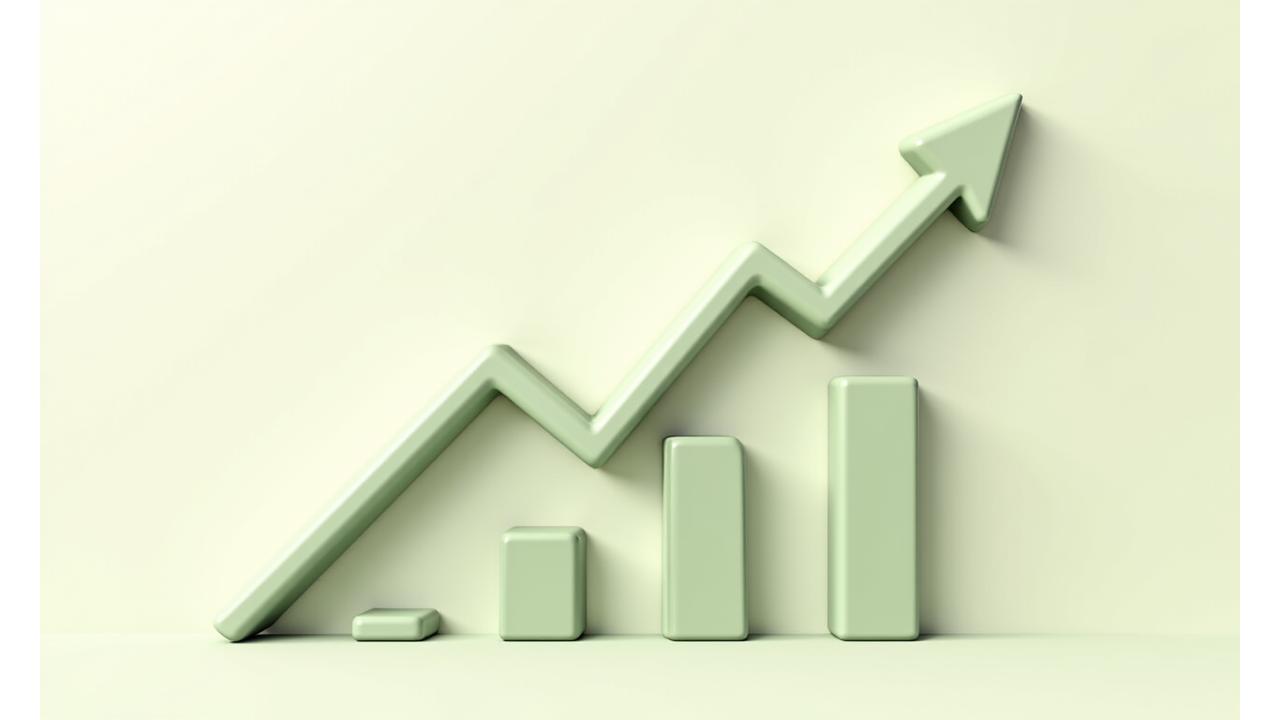 Grafisk fremstilling av salgsstatistikk for stylede boliger, viser vekst og raskere salg